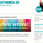 Screenshot Kutlurstimmen.de Aufruf