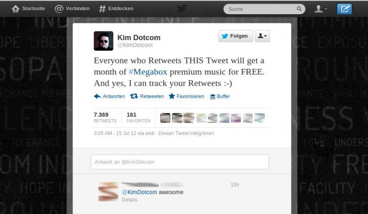 Screenshot Kim Schmitz Dotcom