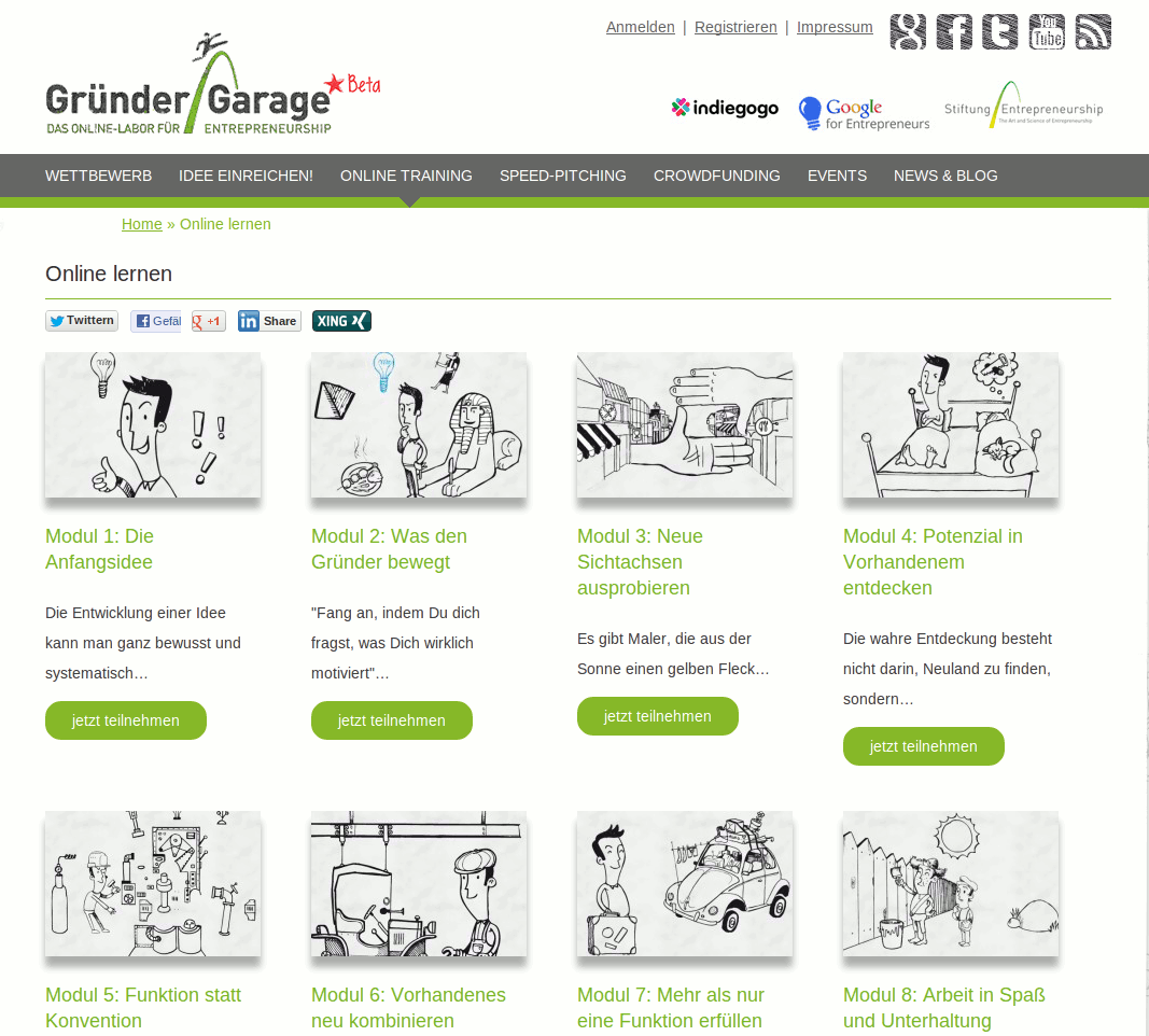 Die Gründer Garage in der Crowdfunding-Phase - Kultur2Punkt0